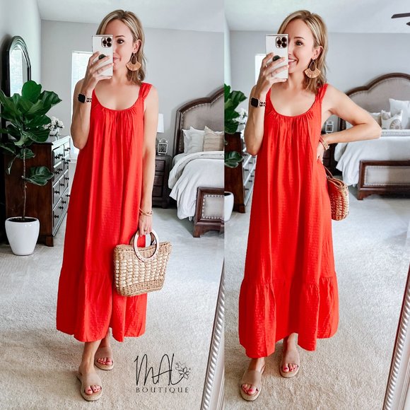 Zoe Back Tie Maxi Dress - Picture 2 of 8
